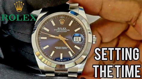 how to adjust the time on a rolex datejust|rolex datejust settings.